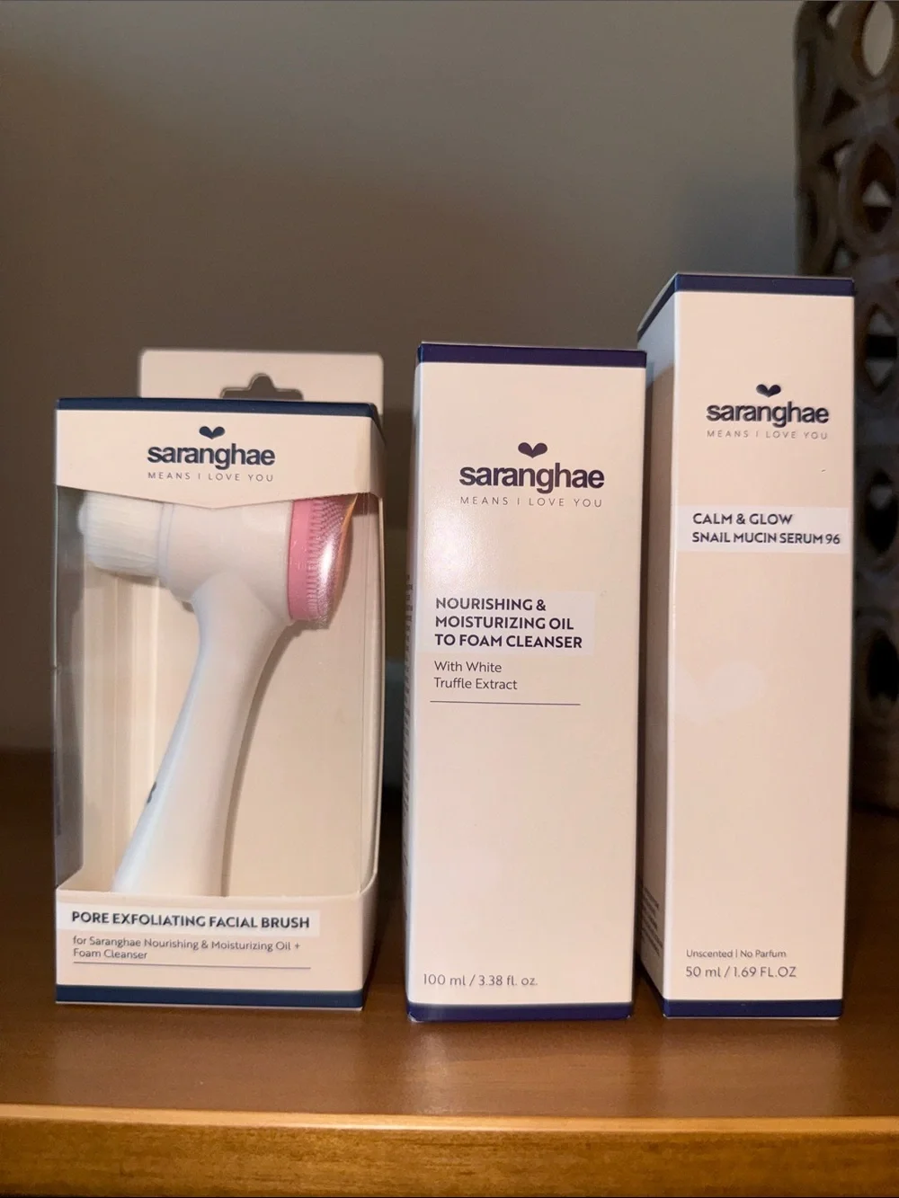 SARANGHAE BUNDLE CLEANSER AND CALM & GLOW SNAIL MUCIN FULL SIZE